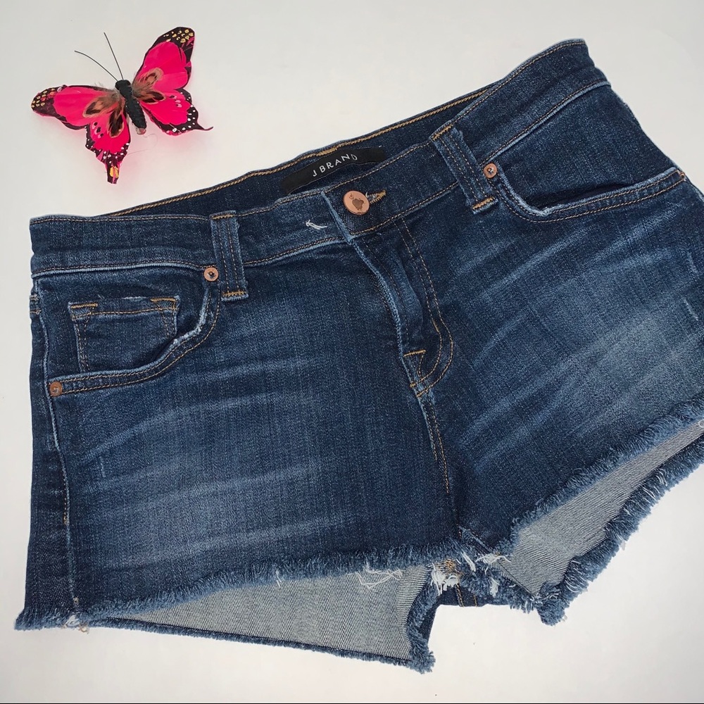 J Brand REVOLVE “Tribute” Distressed Denim Shorts - Picture 2 of 8